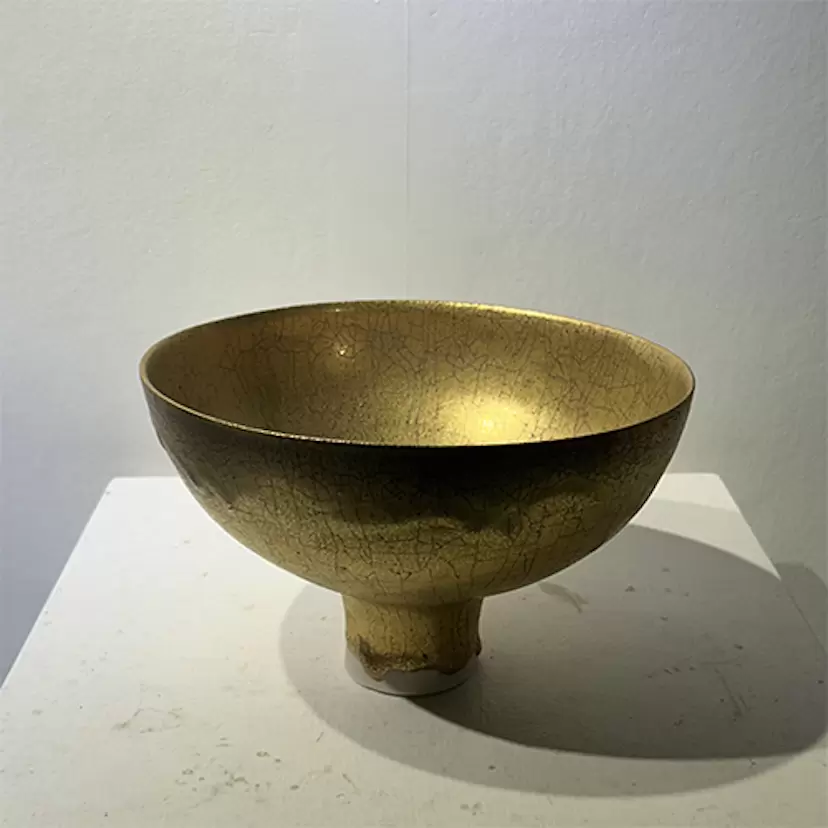 GOLD MILK BOWL_LB-B1 by 青木良太