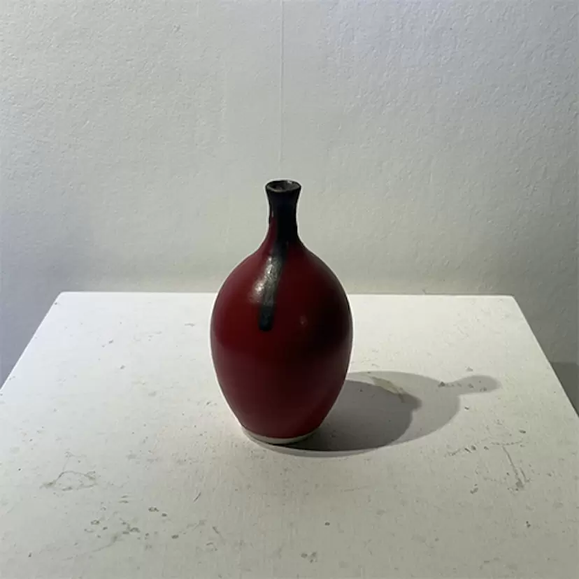 Wine Red small vase_A-32 by 青木良太