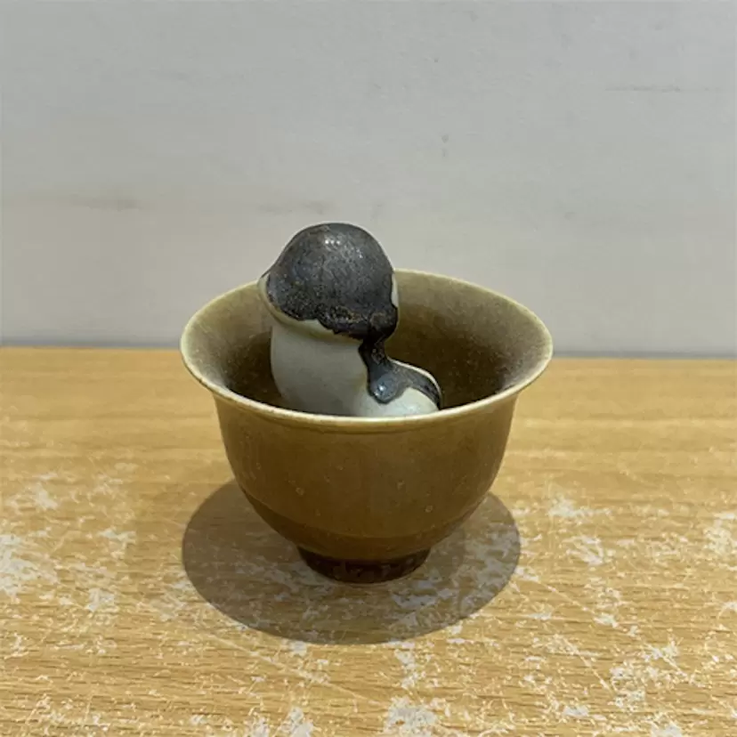 チムチムゴッドミニ盃タレ付き（茶色）_TIMU-ST