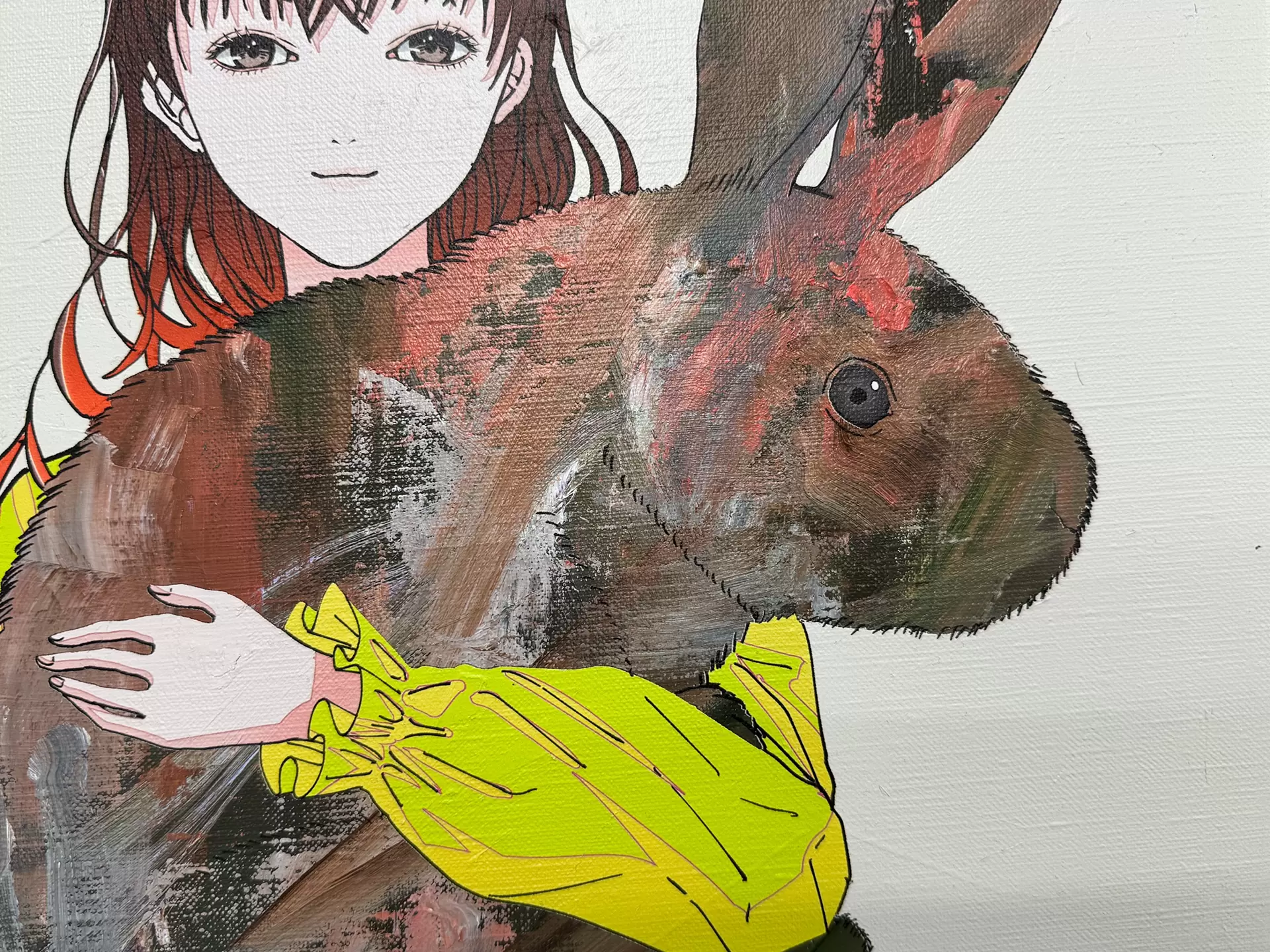 オレリーマティゴ アート 貴重　エイチピーデコ　オレリーマチゴ　写真　絵画 風 鶴齢(日本酒)のラベルのお仕事のときの制作途中画像です。 #鶴齢