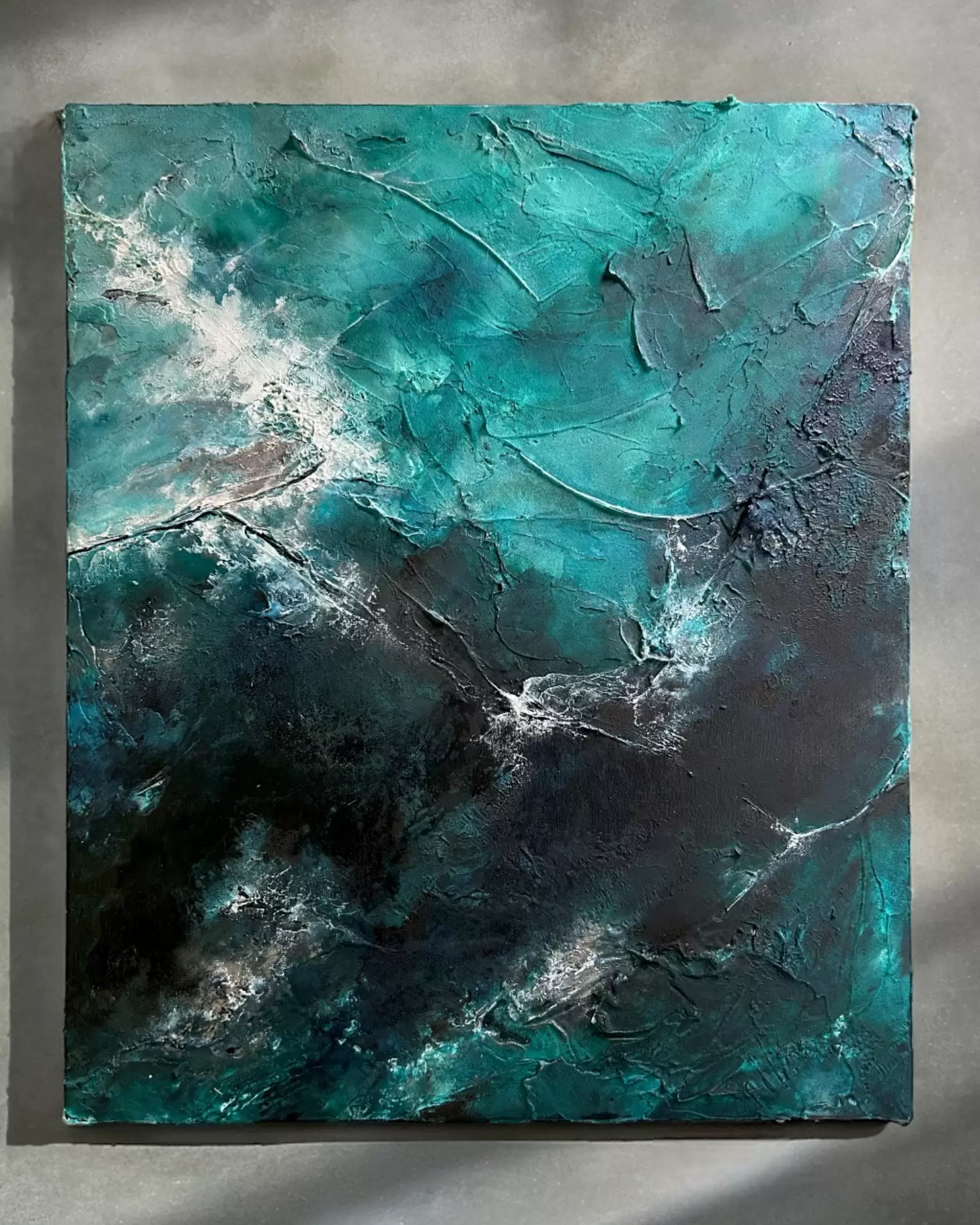 木版画『Peaceful blue 』 木版画『Peaceful blue 』