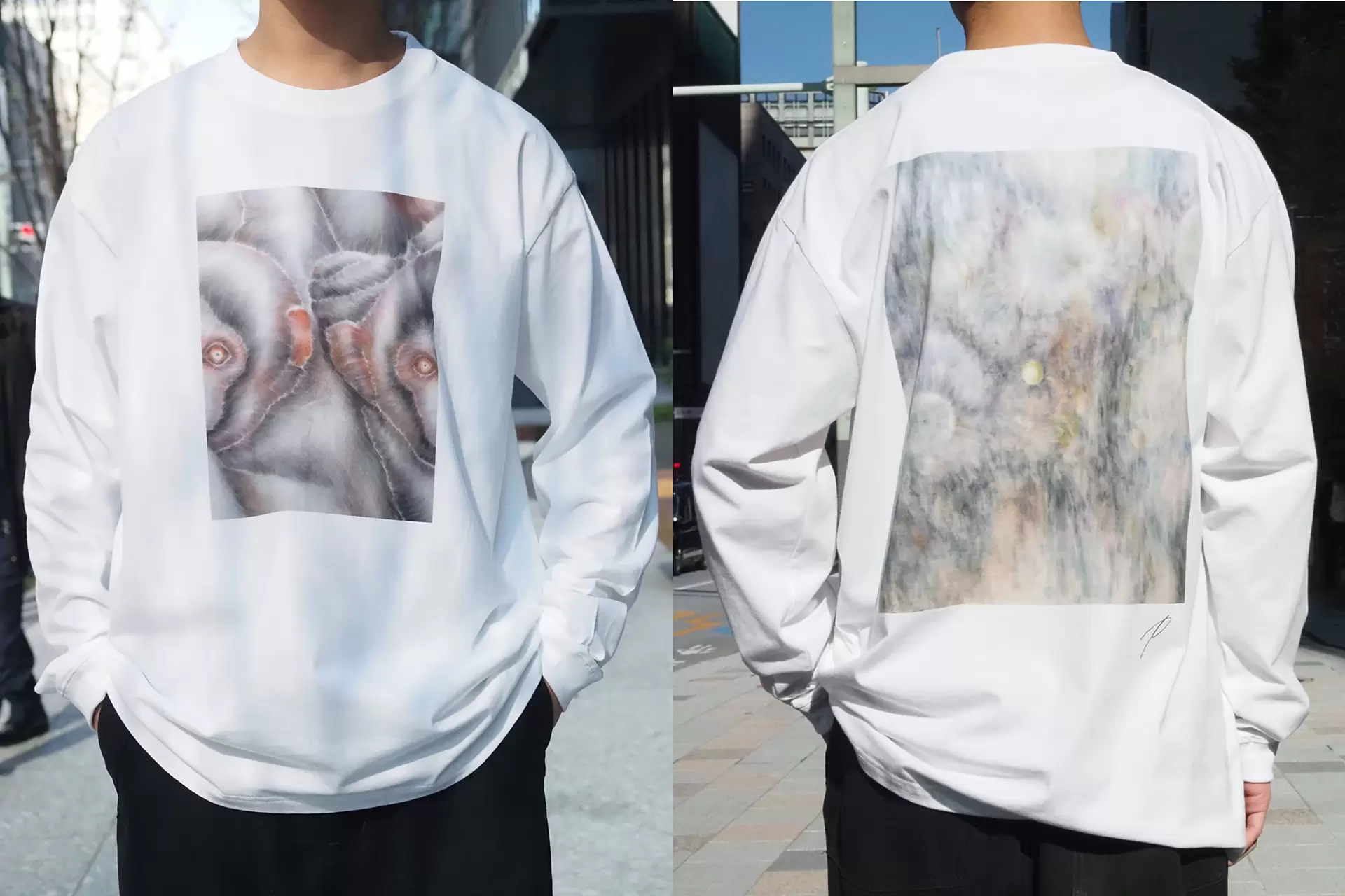 XLサイズ【山脇 紘資×Tokyo 8分】Long Sleeve T-shirt by 山脇