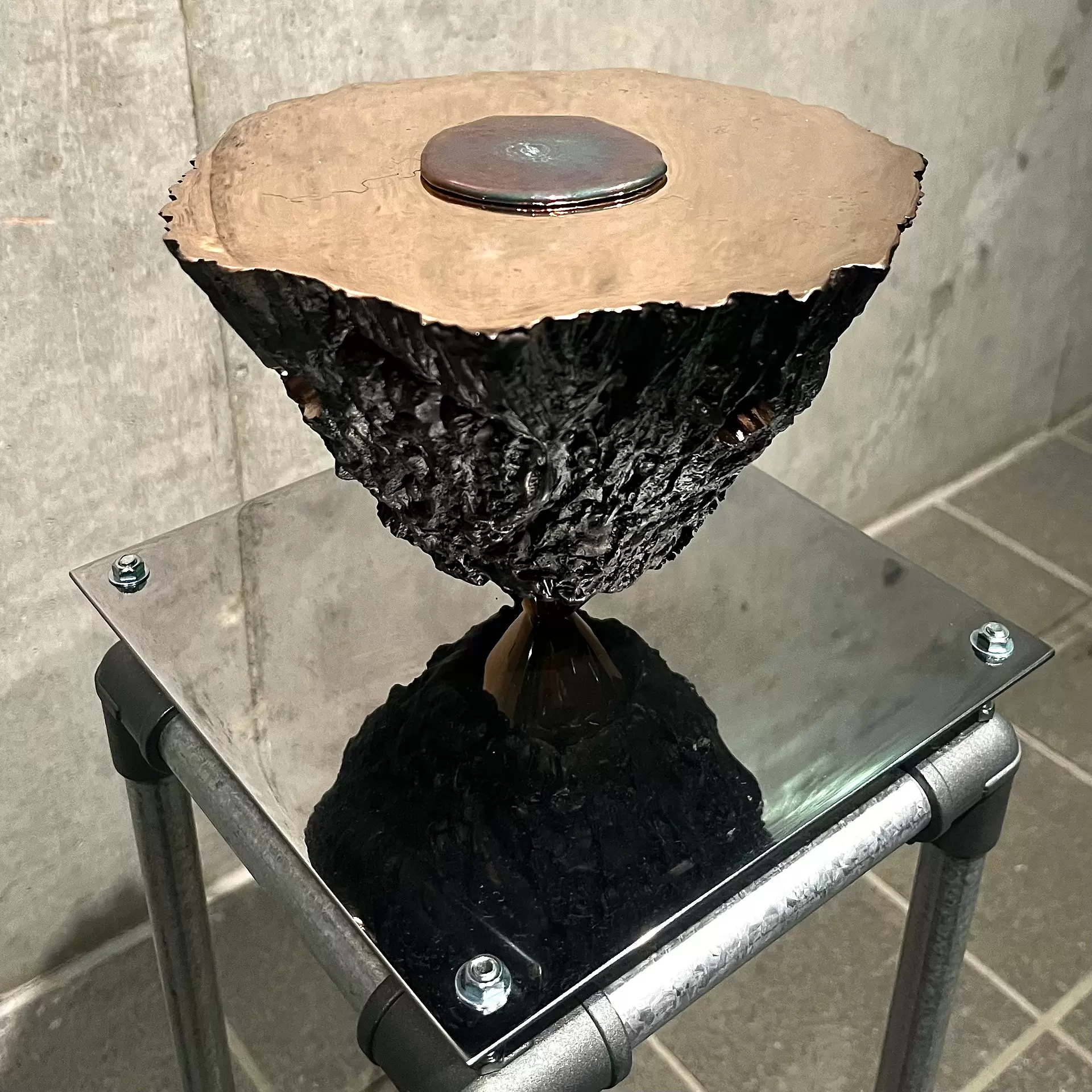 現代陶芸家 人見啓一造 大型造形彩泥深鉢『海底探険』彩泥象嵌 共箱 90年代作品 現代陶芸家 人見啓一造 大型造形彩泥深鉢『海底探険』彩