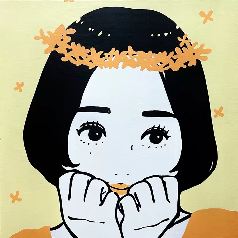 【一点物イラストアート】Who's next【F0号】現代アート,イラスト 一点物イラストアート】Who's next【F0号】現代アート,イラスト