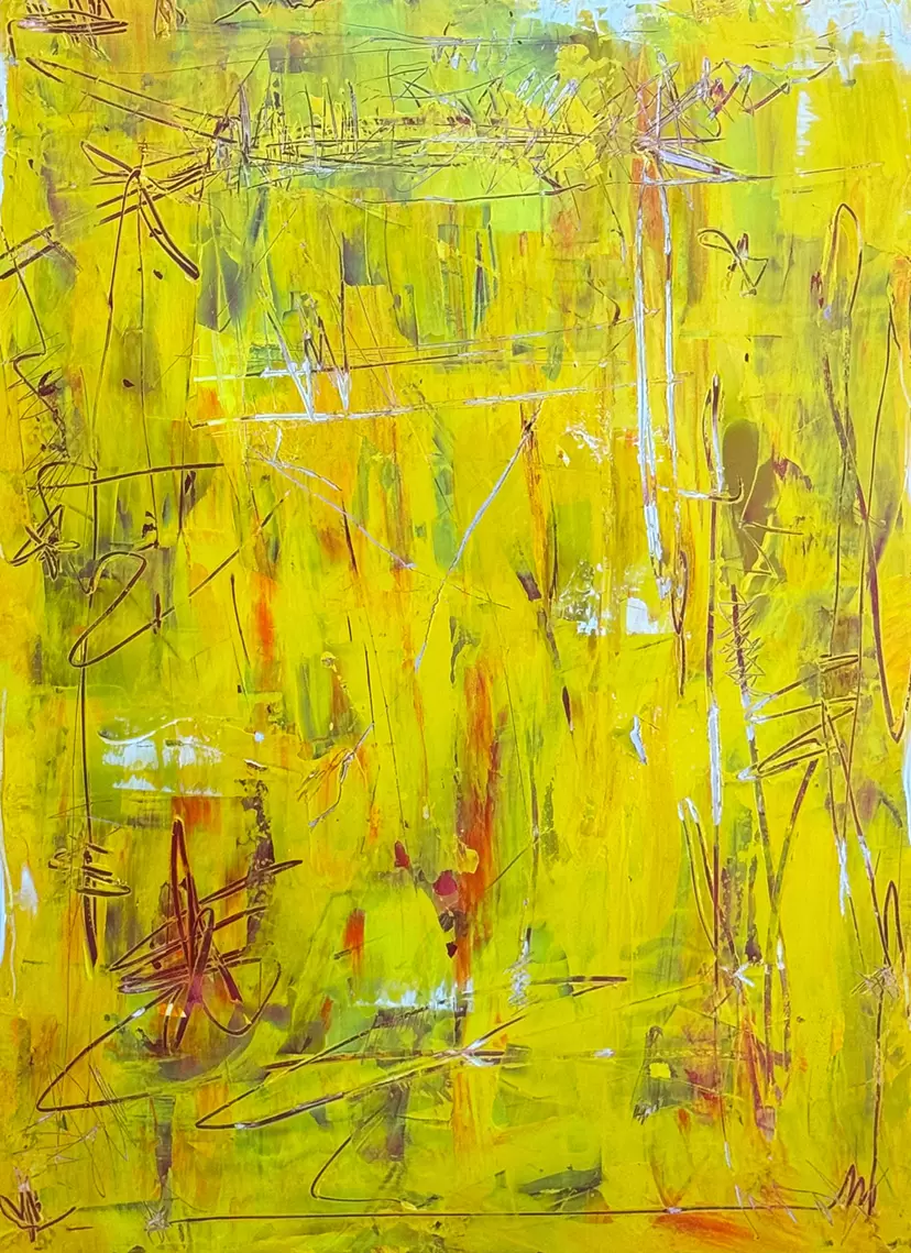 NEURONAL ORGANIZATION（SCRATCH) KIND OF YELLOW by 佐藤理