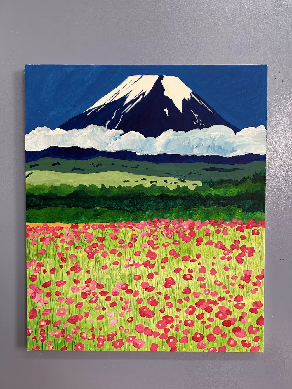 富士山とコスモス by 鈴木 靖葉 | 現代アートの販売・通販 | ArtSticker
