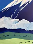 富士山とコスモス